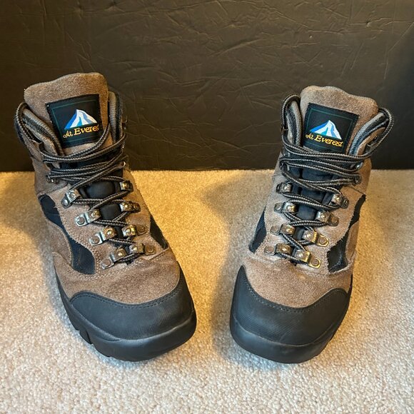 Mt Everest Sierra Suede Leather Hiking Boots Unisex W10 M8 Brown 4027935 - Picture 2 of 10